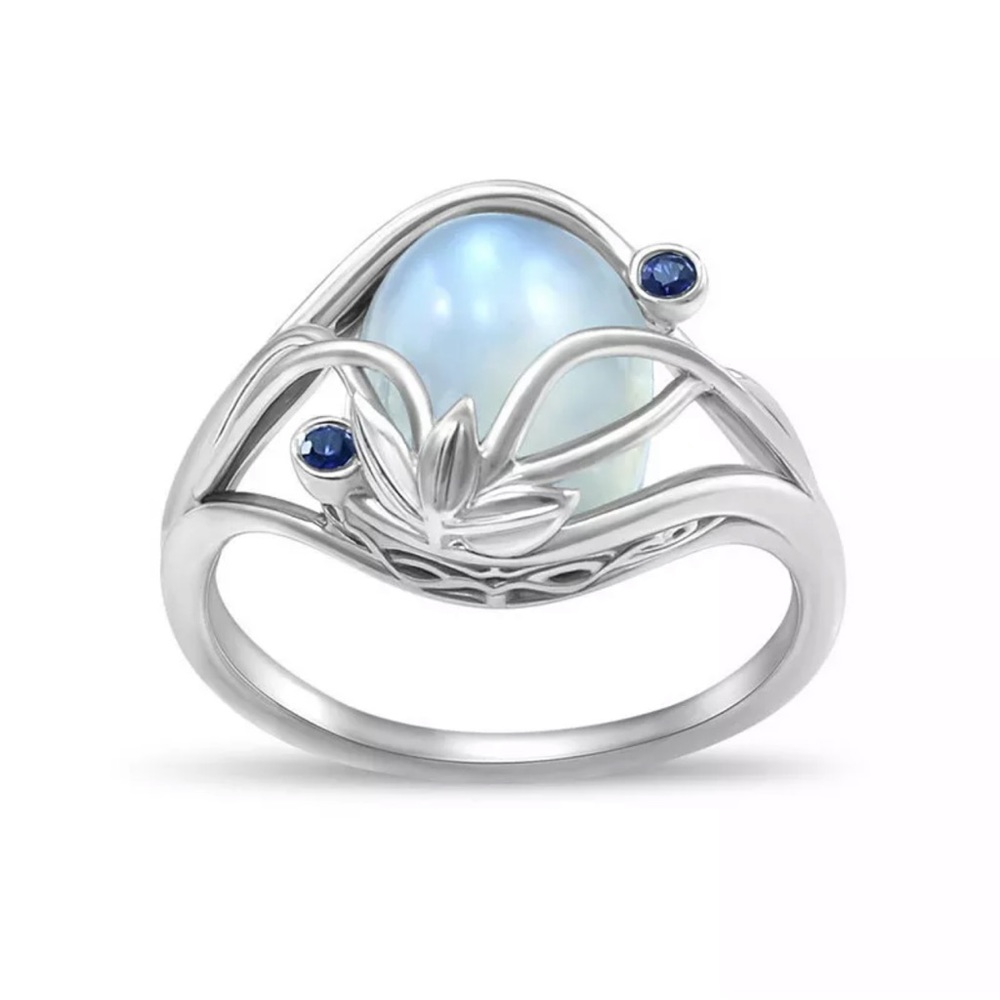 Elegant  Rings 925 Silver Jewelry Moonstone Ring